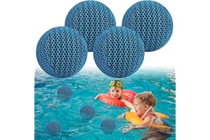 ZINUEEN 4 Stück Whirlpool Schaumabsorber, Ölabsorbierende Filterkugeln, Schaumabsorber für Spa – Wiederverwendbare Schwimmende Filter, Filter zum Pool Säubern – Für Sauberes Wasser in Pools und Jacuzzis