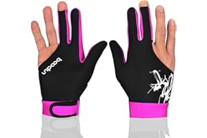 MIFULGOO Man Woman Elastic 3 Fingers Show Gloves for Billiard Shooters Carom Pool Snooker Cue Sport - Wear on The Right or Left Hand