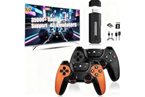 ITAIXINGLE X2 Pro Game Stick, 4K Retro Games Console 64G Built-in 30000+ Games 30+ Emulators, Plug and Play Emulator Video Stick for TV, with 2.4G Wireless Controller
