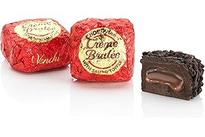 Venchi - Chocoviar Crème Brulée, 1 kg - Cioccolatini Extra Fondenti con Cuore Liquido di Caramello - Senza Glutine, Crème Brûlée