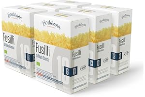 Bontasana· Fusilli 100% Farina Di Mais Bianco- Pasta Senza Glutine, Trafilata A Bronzo Ed Essiccazione Lenta A Bassa Temperatura con le fondamenta di una Pasta Biologica Italiana- 6 x 250gr