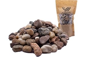 WYSKONT Ghiaia per Acquario - Sabbia per Acquario -5kg - Decorazione per Acquario - Ghiaia Decorativa - Ghiaia di Fiume - Sabbia Decorativa - Giardino - Fondo per Acquario - Terrario - 10-20 mm