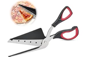 TEKONDA Pizzaschere Küchenschere Haushaltsscheren 27cm Hochwertig Pizzaschneider Edelstahl Scharfe Schere Bequemer Griff für Weihnachten Geschenke