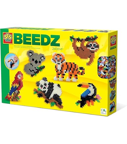 SES Creative – Lot De 2 Grands Plateaux Pour Perles à Repasser (rond + Carré) – Activité Créative Pour Enfants Dès 3 Ans