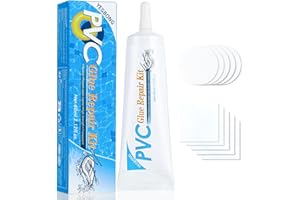 wenrescry Kit de Réparation Étanche pour Piscine Gonflable, Bateau et Matelas - 10 Pièces avec Autocollants Durables pour Réparation Rapide et Polyvalente