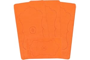 emmahome ROMANY GYPSY WASHABLE 4PCS MATS/RUGS SET, CARAVAN/MOBILE HOME TOURER SIZES, 67X120CM Hilal (Orange)