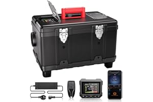 KROAK 8kW Standheizung Diesel Compact SE 230V AC & 12V/24V DC, Tragbare Dieselheizung mit Bluetooth APP & Adapter, 0,15–0,46 L/H, Heizung für Auto LKW RV Camping