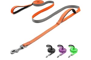 Demigreat Smycz dla psów, 1,5 m / 3 m / 5 m, wytrzymała, długa smycz treningowa z wyściełanym uchwytem i paskiem na rękę, smycz treningowa dla małych i dużych psów