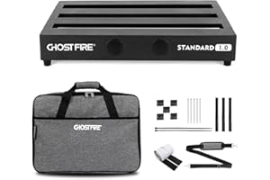 GHOSTFIRE Ghost Fire Guitar Pedal Board Aluminum Alloy 2.75lb Effect Pedalboard 16.9"x12" with Carry Bag,V series (V-STANDARD 1.0)