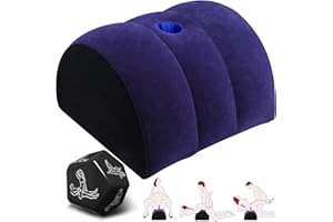 Prosixtoy Dildo Mount Almohada Sexual Dados Sexo - Muebles Sexuales Dildo Mount Almohada de Posición Sexo Juego Sexual para Parejas Adultas Cojín de Punto G Juguetes Sexo para Mujeres Parejas (Azul)