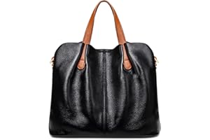 DIRRONA Moda Piel Genuina Bolsos de Mujer Suave Bolso de Hombro Bolsa de Mensajero Piel Genuina Viaje Alta Capacidad Bolso de Mano
