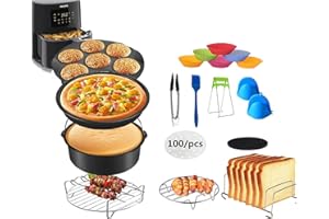 Buithafu Accessori Air Fryer per Philips Essential 4,1L (HD9252, HD9200, HD9255), set di accessori per friggitrice ad aria, adatto per 3,2 QT-5,8 QT, con inserto Airfryer Toast, 3,5L-4,5L