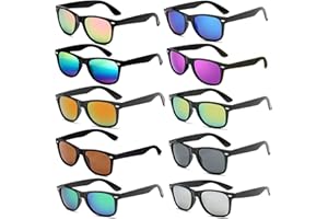 FSMILING Lot Lunette De Soleil Coloré Pour Femmes Hommes,lot lunettes fluo lunettes de Fantaisie deguisement pack de Fete