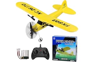 Henakmsl 2,4 GHz RC Flugzeug 2 CH Ferngesteuertes Flugzeug, RTF für Anfänger, Kinder und Erwachsene, Spielzeug mit USB-Ladung Gelb