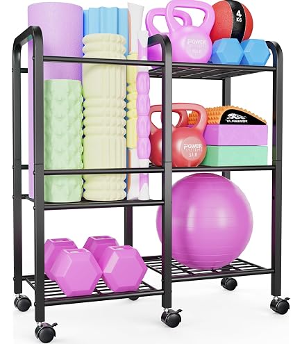 Support D'Haltères Lifewit à Roulettes - Rack De Rangement Gym Maison