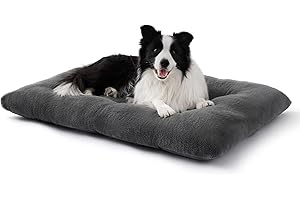 BEDSURE Hundebett Waschbar Extra Groß - XL Hundekissen Bett Beruhigende Hundematratze mit Rutschfestem Boden, Hund Angst Kissen für Sehr Große Haustiere, Grau, 104x69x8cm
