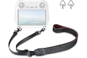 Lykus 2023 Tracolla/Cordino/Cinturino per DJI RC/DJI RC 2/RC Pro,Cinturino Nero,Viti Triangolari,Compatibile con DJI Air 3,Mini 3/Pro,Mavic 3 Pro/Classic