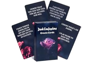 Knana Dark Confessions Oracle Cards Message Oracle Deck, Oracle Cards for Beginners, Rose Oracle Card