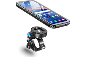 Cozycase Support pour Samsung Galaxy S24 Velo Moto Etanche - 【Anti Vibration- Rotatif】 Metal Suport Telephone Vélo Route/VTT/Scooter/Guidon/Bicyclette avec Écran Tactile Pluie S 24 Bike Holder
