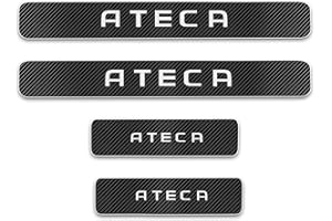 CWWHY 4 Pièces Plaques Plinthes en Fibre de Carbone pour SE-AT ATECA, Voiture Seuil de Porte Door Sill Contre Les Rayures Protection Accessoires