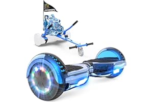 ‎GEEKME GeekMe Hoverboards mit Sitz, Hoverboards Hoverkart,Hoverboards Go-Kart mit Bluetooth-Lautsprecher LED-Leuchten, Geschenk für Kinder Jugendliche Erwachsen