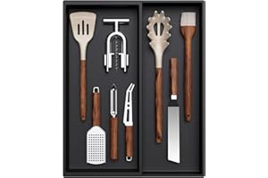 Lifewit Organizer do szuflady na sztućce, rozszerzalny organizer do przyborów kuchennych, 2 przegródki na sztućce do szuflad kuchennych, uchwyt na sztućce na nóż, widelec, łyżkę, kolor czarny