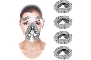 SEESUNO 4 Pack CPAP Mask Liners, Reusable & Hypoallergenic Cushion Covers, Prevent Air Leaks & Red Marks for Most Full Face Masks, Enhance Comfort, Reduce Noise & Skin Irritation (Grey)
