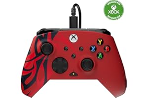 Turtle Beach Rematch Advanced Spirit Red Manette de jeu filaire - Licence Xbox Series XS, Xbox One et PC avec Boutons Programmables, Gâchettes, commandes audio et câble de 2.5 m