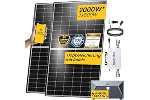 EPP.Solar® Balkonkraftwerk mit Speicher 2000W, Hoymiles Wechselrichter 1600W- PV anlage mit speicher