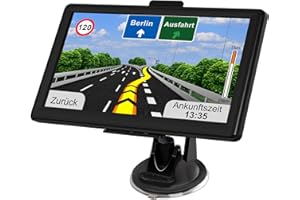 Navigationsgerät für Auto LKW 2024 - Jimtour GPS Auto Navi 7 Zoll PKW LKW Navigation mit Europa UK 52 Karten, Lebenslang kostenloser Kartenupdates, Blitzerwarnung Spracheführung POI Fahrspurassistent