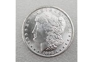 DDTing Pièces de monnaie de 1 dollar antique de la Grande Liberté Morgan de 1898 – Pièce commémorative de vieille pièce de monnaie porte-bonheur non circulée