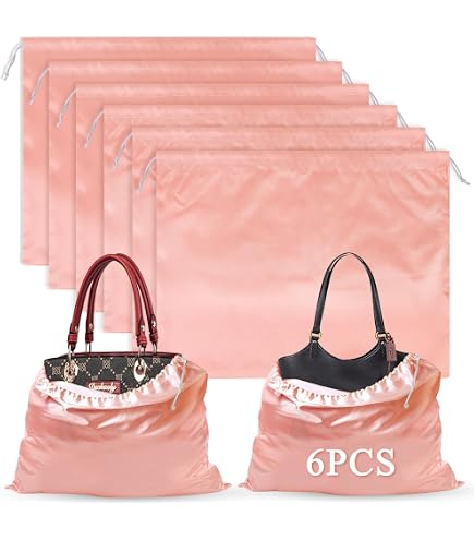12 Sacs à Poussière En Satin - 30x41cm - Avec Cordon - Rangement Sacs/Chaussures/Vêtements
