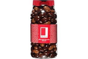 Rita Farhi Milk and Dark Chocolate Covered Almonds in a Gift Jar, 770 g - New Palm Oil Free Recipe