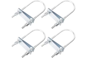 OBQCARE Bulloni a U Bullone a U Rotondo Bullone A U In Acciaio Inox Con Dadi E Rondella Piatta per Fissaggio Tubazioni Condotto Tubo Staffe Rimorchio Barca 4 Pezzi M8x60x160mm