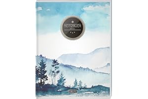 TULPE Blanko Notizbuch A4 „C055 Oilpainting“ (140+ Seiten, Vintage Softcover, Seitenzahlen, Register, Weißes Papier - Dickes Notizheft, Skizzenbuch, Zeichenbuch, Blankobuch, Sketchbook)