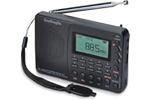 Songway Radio portable AM FM SW DSP Radio à ondes courtes alimentée par batterie Radio de poche Transistor de voyage Récepteur stéréo Prise en charge carte TF, MP3, MP4