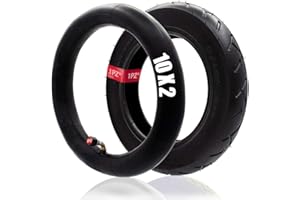 1PZ F3T-10I 10x2.125 Pneumatico Gomme Monopattino Elettrico, Camera d'aria 10x2 con valvola angolata a 90° per Monopattino Bambino Passeggino 2 Ruote Autobilanciate - Pneumatici per Ruote 10 Pollici