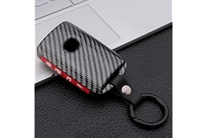 ontto Guscio Cover per Chiave Telecomando Auto per Mazda 3 Alexa CX-30 CX-4 CX-5 CX-8 2019 2020 Coprichiave in ABS Custodia Protettivo Portachiavi 4 Tasti- Rosso Carbonio