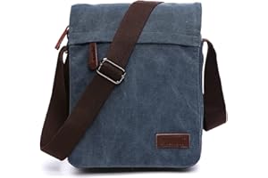 Outreo Uomo Borsa a Tracolla Retro Borsa A Tracolla Vintage Borsa Scuola per Laptop Tempo Libero Borsa