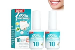 CELIODD 2 Stück Zahnlack Weiß Zahn Weissmacher Zahnaufheller Zahnaufhellungsgel Sanfte Reinigungskraft Reinigt Die Zähne Gründlich und Sorgt für Ein Strahlenderes Lächeln