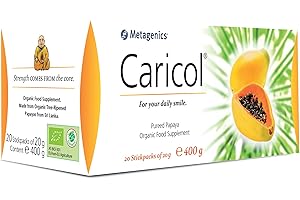 Metagenics Caricol Organic Papaya - Organic Food Supplement for Regular Bowel Function - 20g Stickpacks (20 Sticks)