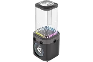 Corsair iCUE LINK XD6 RGB ELITE LCD Pump/Reservoir Unit – FlowDrive Max Pump, 480x480 IPS LCD Screen, Built-In Temperature Sensor, 22 Addressable RGB LEDs, 440ml Nylon Reservoir – Stealth Grey