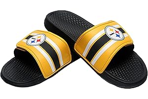 FOREVER COLLECTIBLES FOCO Pittsburgh Steelers NFL Stripe Legacy Sport Slide - Mens - Medium