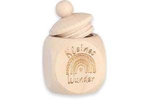 Spruchreif · Erinnerungsbox für Kinder · Holzdöschen mit Schraubdeckel und Gravur · Kinder Erinnerungsbox · Pefekt als kleines Geschenk · Milchzahndose · kleines Wunder