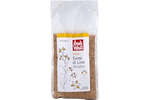 Baule Volante Semi di Lino Bio - Semi di Lino Dorati - Ricco di Proteine ​​e Fibre - Perfetti per una dieta vegetariana o vegana - 500g