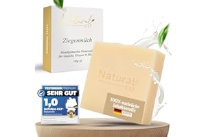 ‎NATURAL CILT Natural Cilt Ziegenmilch Seife - 100% Naturseife - ohne bedenkliche Inhaltsstoffe - Zertifiziert - Handgemacht - Duschseife für alle Hauttypen - Duschgel - Naturkosmetik