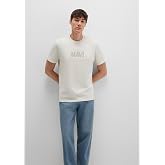 Mavi Logo Baskılı Bej Tiş&ouml;rt Regular Fit/Normal Kesim 0612896-70134