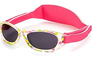 Kiddus Gafas de Sol Bebe 0-24 meses. Protección UV400. Gafas niña 1-2 años. Gafa sol niño 12 meses. Correa ajustable.
