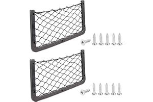 TERILAMY Storage Nets for Campervans, 2 Pcs Elastic Cargo Net Pocket Holder, 31x21cm Campervan Storage Nets Rack with Plastic Frame,Van Motorhome Caravan Boat storage solutions for Storing Water Bottel/Phone