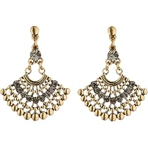 Boucles D'oreilles Clips Style Vintage Avec Cristaux Couleur Argent - Lot 4388